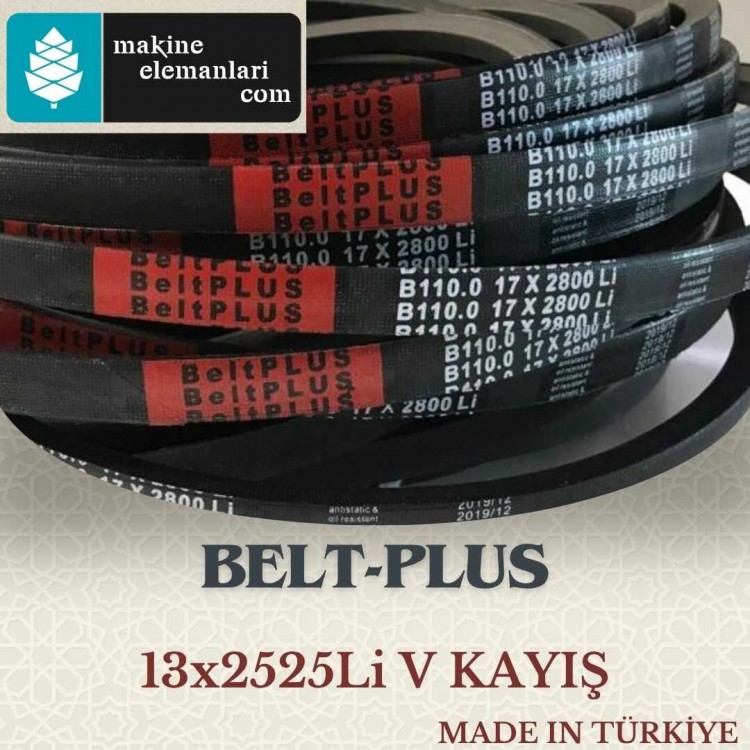 V-13x2525 Li BELTPLUS KAYIŞ (DÜZ) (TÜRK MALI) 13*2525