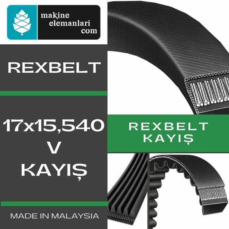 V-17x15540 REXBELT KAYIŞ (DÜZ) (MALEZYA MALI) 17*15540