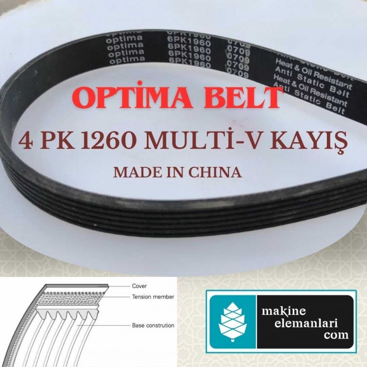 4 PK 1260 OPTIMA KAYIŞ (MULTI-V) (MADE IN CHINA)