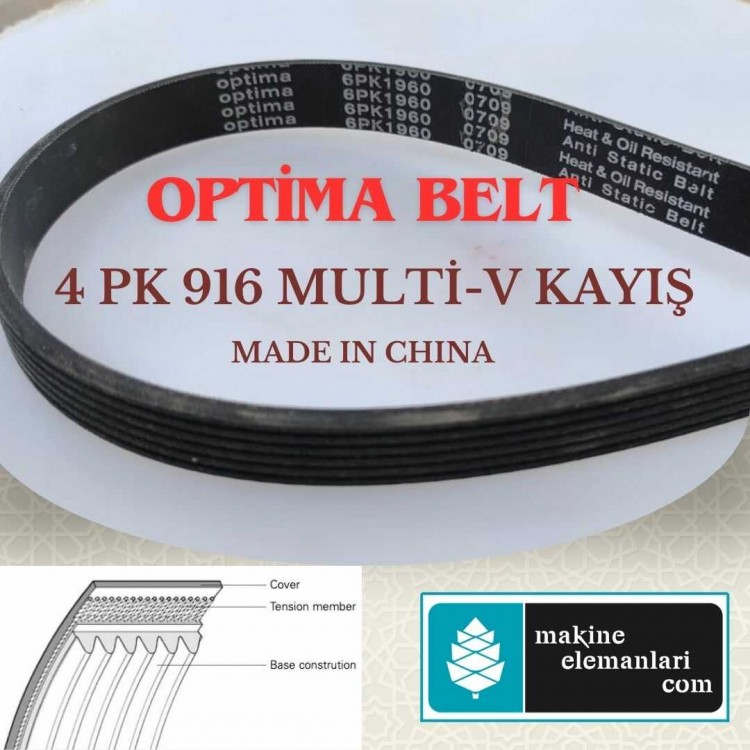 4 PK 916 OPTIMA KAYIŞ (MULTI-V) (MADE IN CHINA)