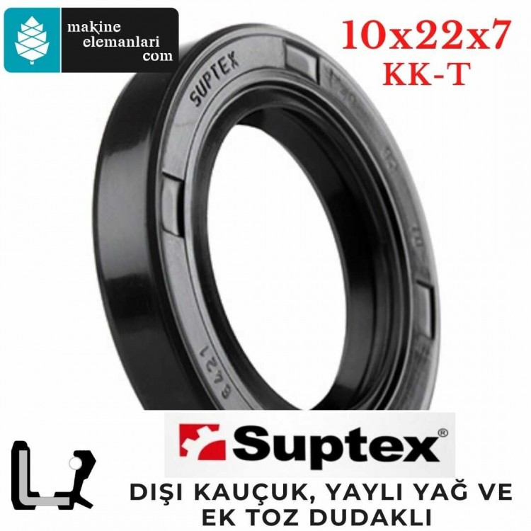 10x22x7 mm SUPTEX KK-T NBR DÖNER MİL YAĞ KEÇESİ 8695 10* 22*7 mm