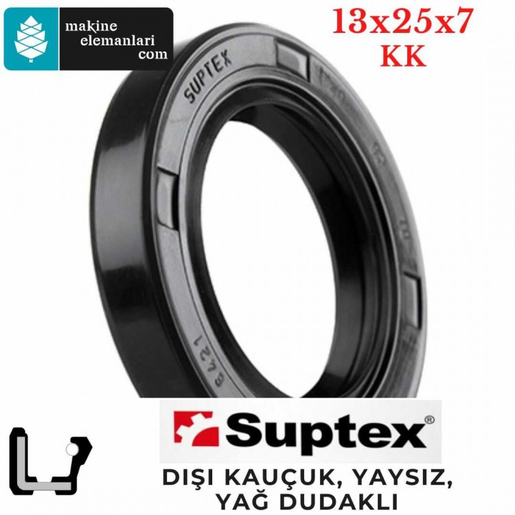 13x25x7 mm SUPTEX KK NBR DÖNER MİL YAĞ KEÇESİ 7251 13*25*7 mm