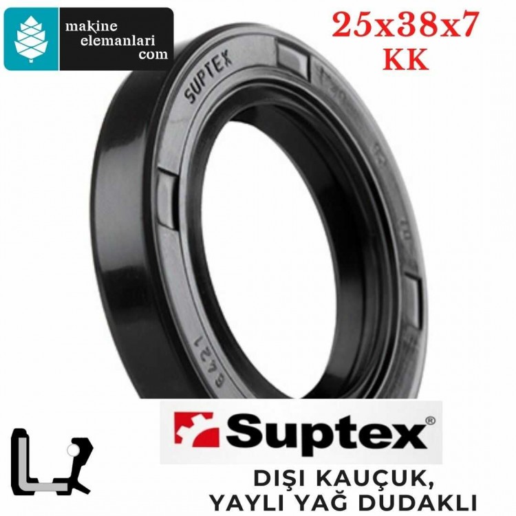 25x38x7 mm SUPTEX KK NBR DÖNER MİL YAĞ KEÇESİ 6239 25*38*7 mm