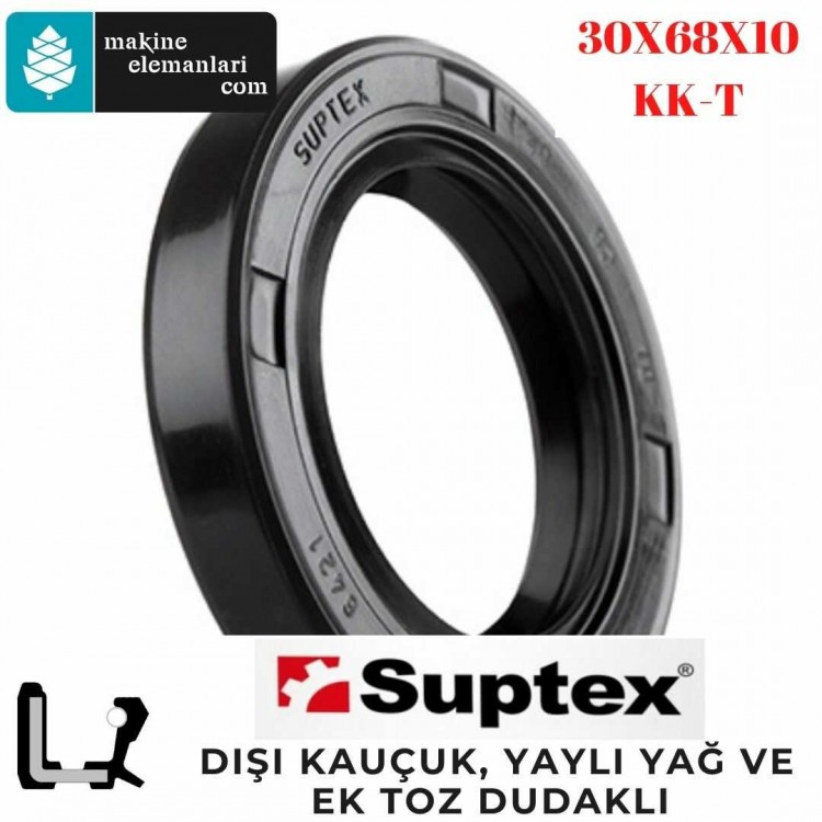 30x68x10 mm SUPTEX KK-T NBR DÖNER MİL YAĞ KEÇESİ 8370 30*68*10 mm