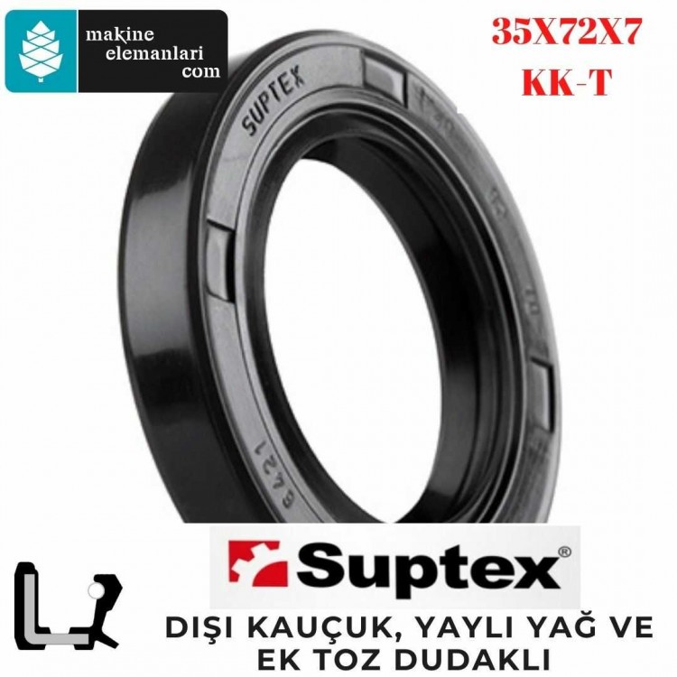35x72x7 mm SUPTEX KK-T NBR DÖNER MİL YAĞ KEÇESİ 8081 35*72*7 