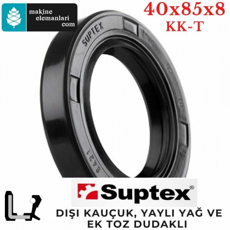 40x85x8 mm SUPTEX KK-T NBR DÖNER MİL YAĞ KEÇESİ 8341 40*85*8