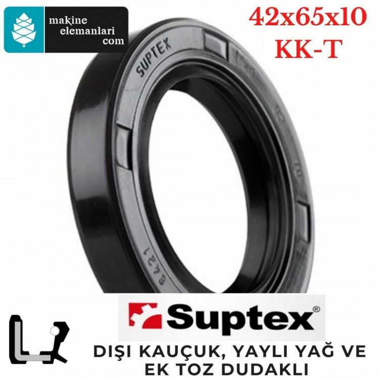 42x65x10 mm SUPTEX KK-T NBR DÖNER MİL YAĞ KEÇESİ 6506 42*65*10