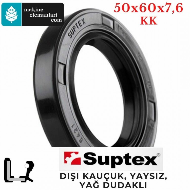 50x60x7,6 mm SUPTEX KK NBR DÖNER MİL YAĞ KEÇESİ 6575 50*60*7,6 mm