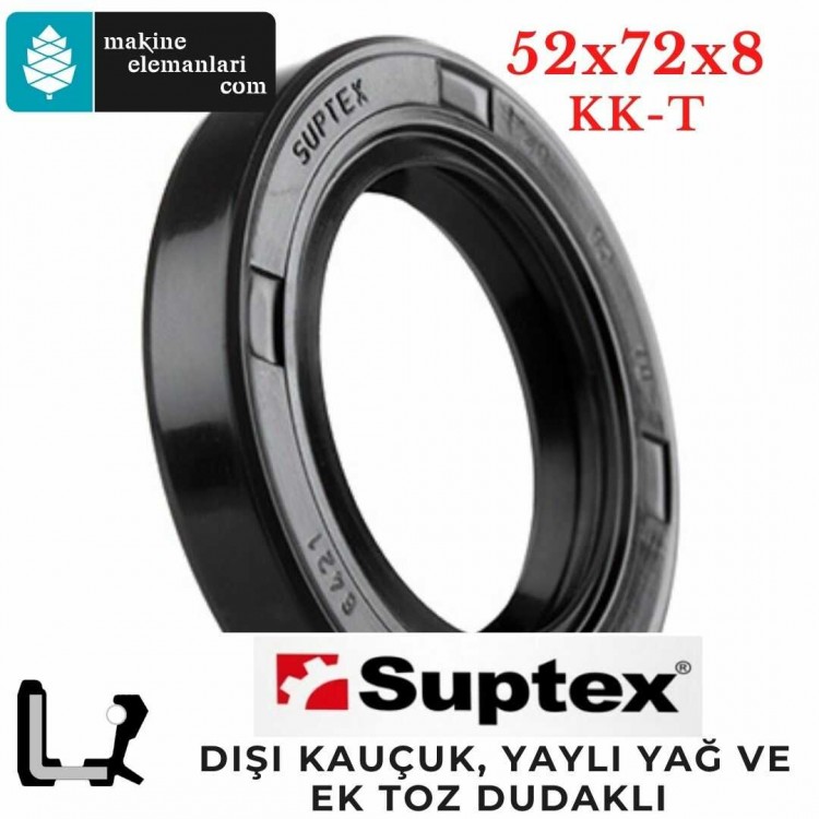 52x72x8 mm SUPTEX KK-T NBR DÖNER MİL YAĞ KEÇESİ 8086 52*72*8 mm
