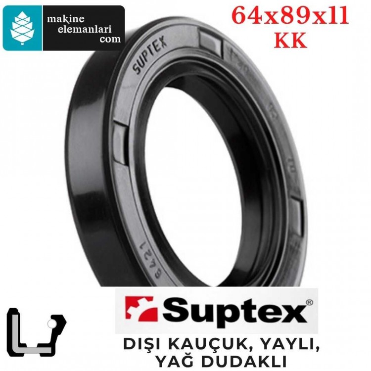 64x89x11 mm SUPTEX KK NBR DÖNER MİL YAĞ KEÇE 7592 64*89*11 mm