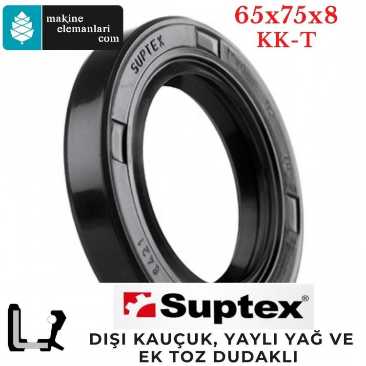 65x75x8 mm SUPTEX KK-T NBR DÖNER MİL YAĞ KEÇE 9146 65*75*8 mm