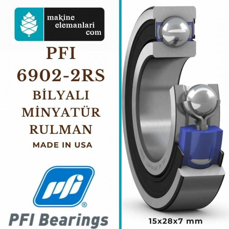 6902 2rs PFI Rulman - Plastik Kapak (15x28x7 - 15*28*7) (61902) 6902 2rs PFI Rulman - Plastik Kapak (15x28x7 - 15*28*7) (61902)