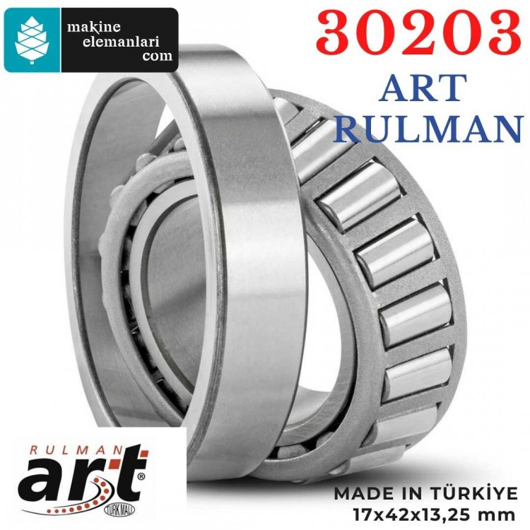 30203 Art Konik Makaralı Rulman  17x42x13,25 - 17*42*13,25 mm
