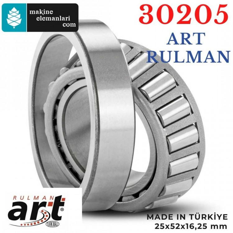 30205 Art Konik Makaralı Rulman  25x52x16,25 - 25*52*16,25 mm