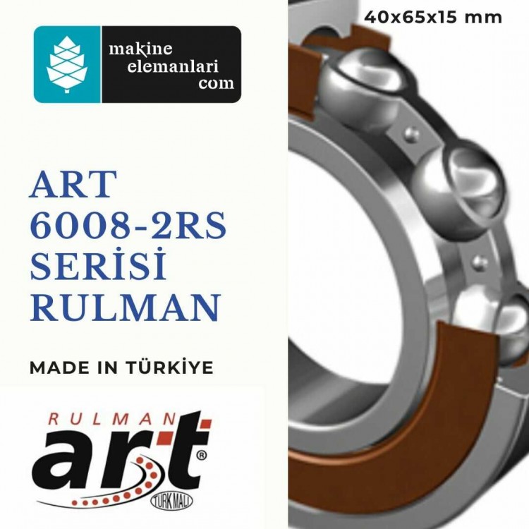 6008 2RS Art Rulman Plastik Kapak 40x68x15 mm 40*68*15 mm