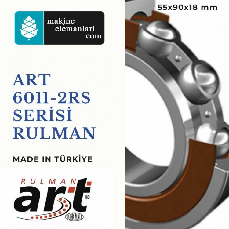 6011 2RS Art Rulman Plastik Kapak 55x90x18 mm 55*90*18 mm