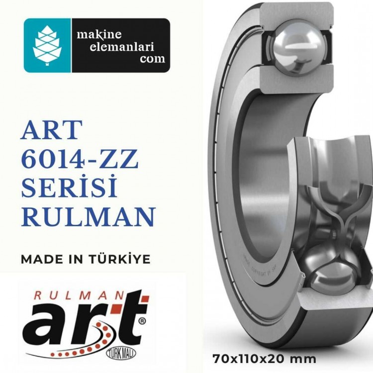 6014 ZZ Art rulman Çelik Kafes 70x110x20  mm 70*110*20 mm