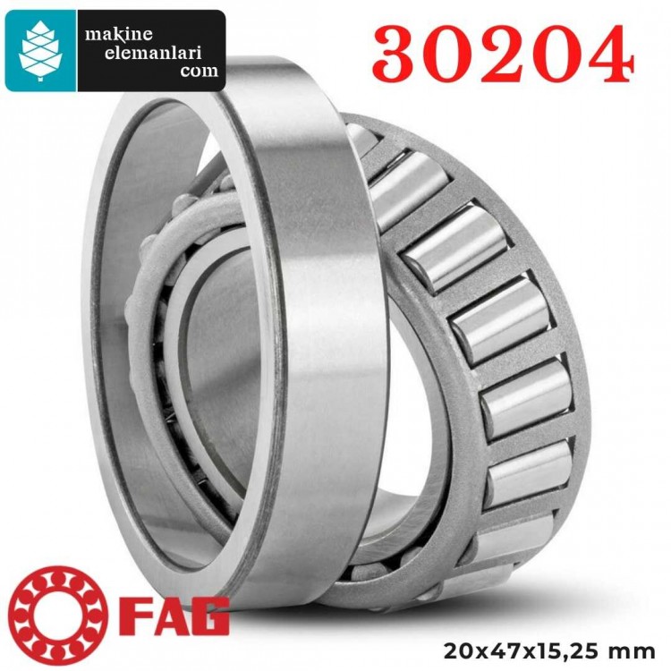 30204 FAG Konik Makaralı Rulman  20x47x15,25 mm