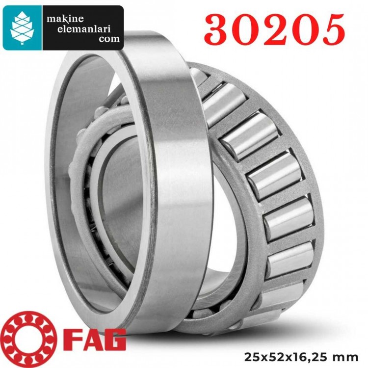 30205 FAG  Konik Makaralı Rulman  25x52x16,25 mm