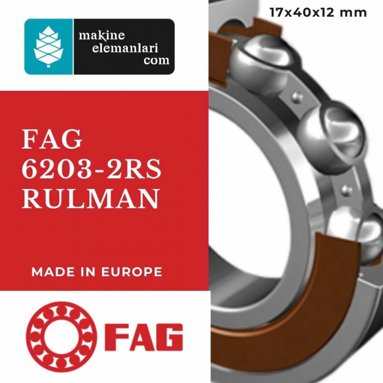 6203 2RS FAG Rulman (Plastik Kapak) 17x40x12 - 17*40*12 mm 