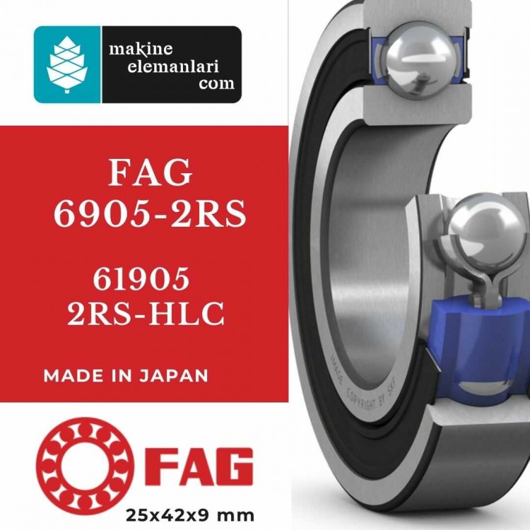 6905 2rs-HLC FAG Rulman - Plastik Kapak (25x42x9 - 25*42*9) (61905)
