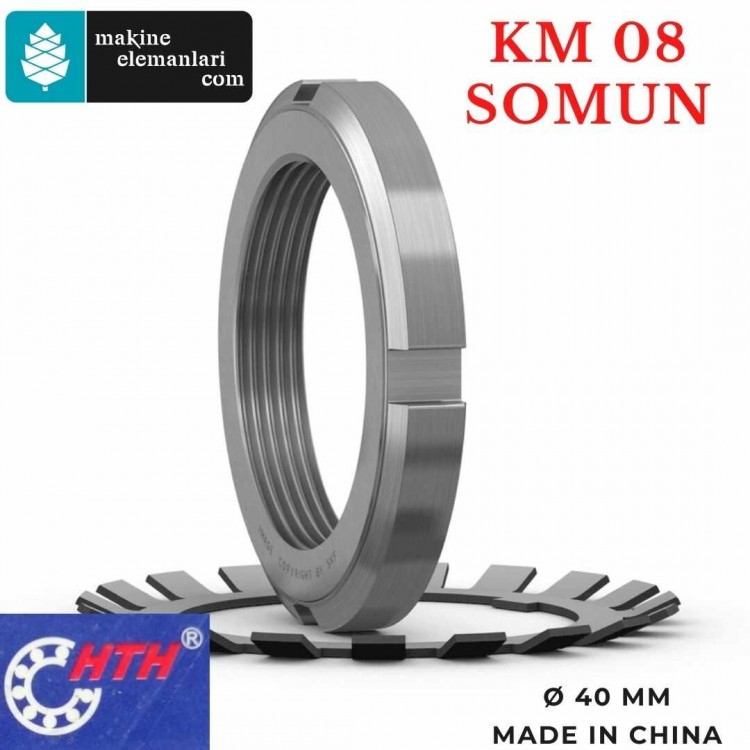 KM 08 Emniyet Somunu HTH MARKA (Ø 40 mm)