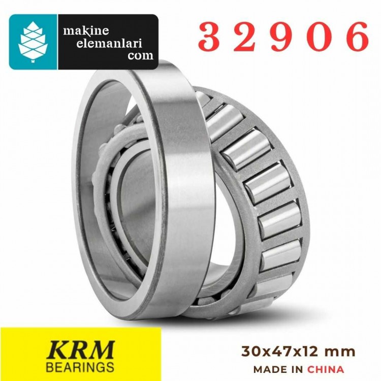 32906 KRM Konik Makaralı Rulman 30x47x12 -30*47*12 mm
