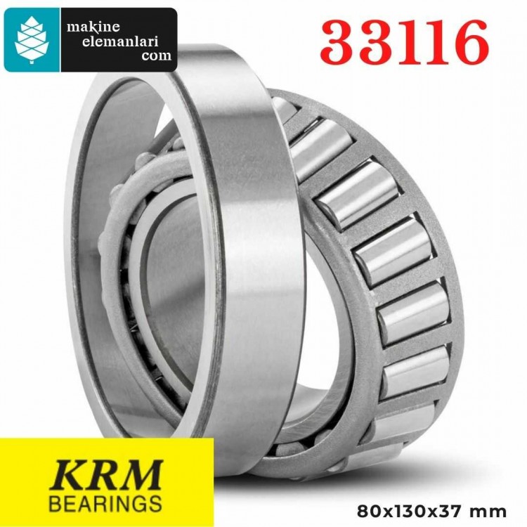 33116 KRM Konik Makaralı Rulman 80x130x37 - 80*130*37