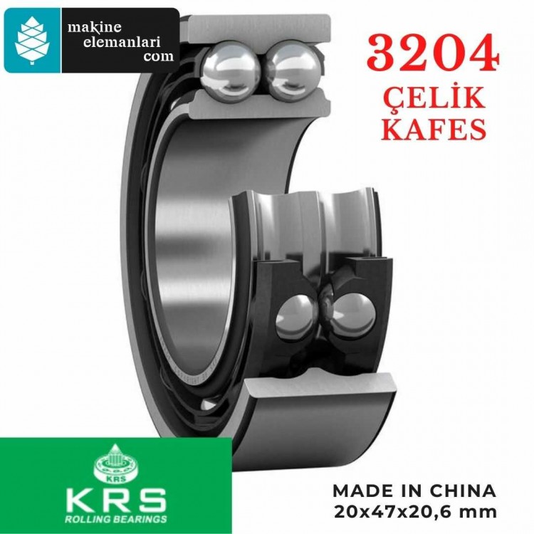 3204 KRS Rulman (Çelik Kafes) (STEEL CASE)  20x47x20,6 - 20*47*20,6 mm