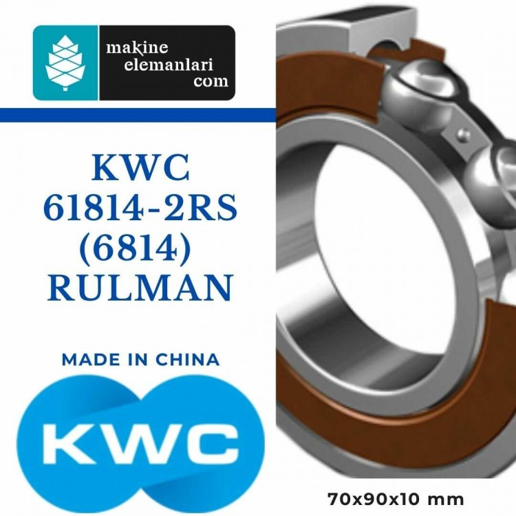 6814 2rs KWC Rulman - Plastik Kapak (70x90x10 - 70*90*10) (61814)