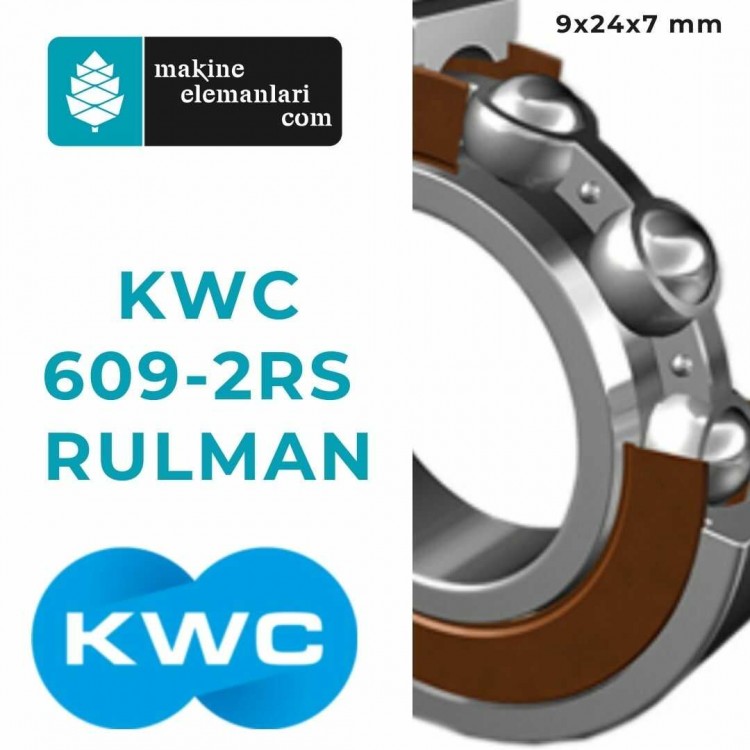 609 2rs KWC Rulman Plastik Kapak ( 9x24x7 - 9*24*7 mm ) Minyatür Rulman