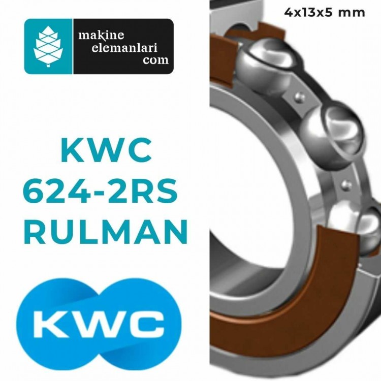 624 2rs KWC Rulman Plastik Kapak ( 4x13x5 - 4*13*5 mm ) Minyatür Rulman