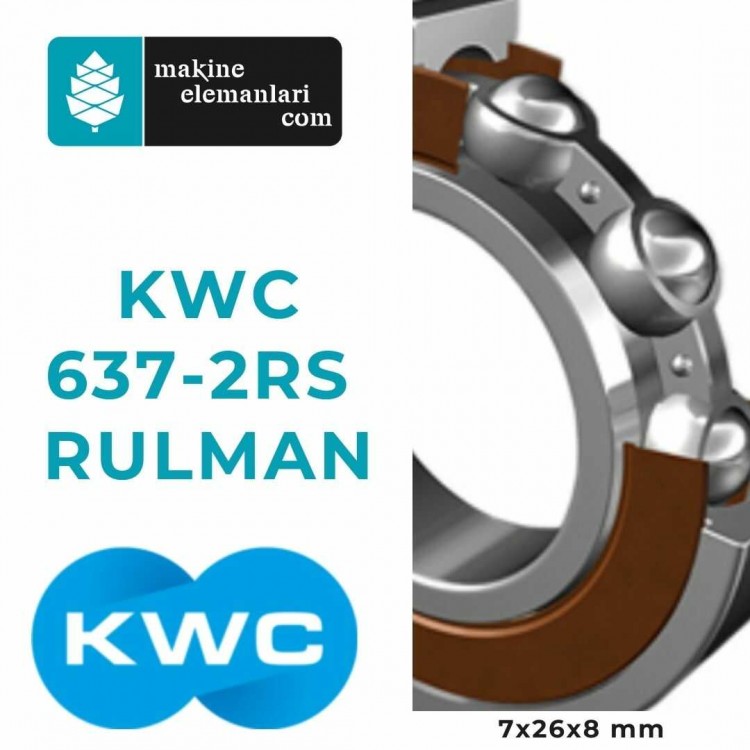 637 2rs KWC Rulman Plastik Kapak ( 7x26x8 - 7*26*8 mm ) Minyatür Rulman