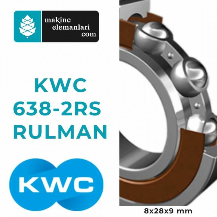 638 2rs KWC Rulman Plastik Kapak ( 8x28x9 - 8*28*9 mm ) Minyatür Rulman
