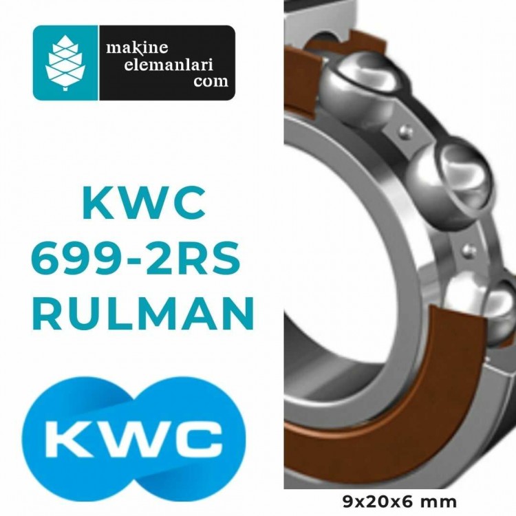 699 2rs KWC Rulman Plastik Kapak ( 9x20x6 - 9*20*6 mm ) Minyatür Rulman