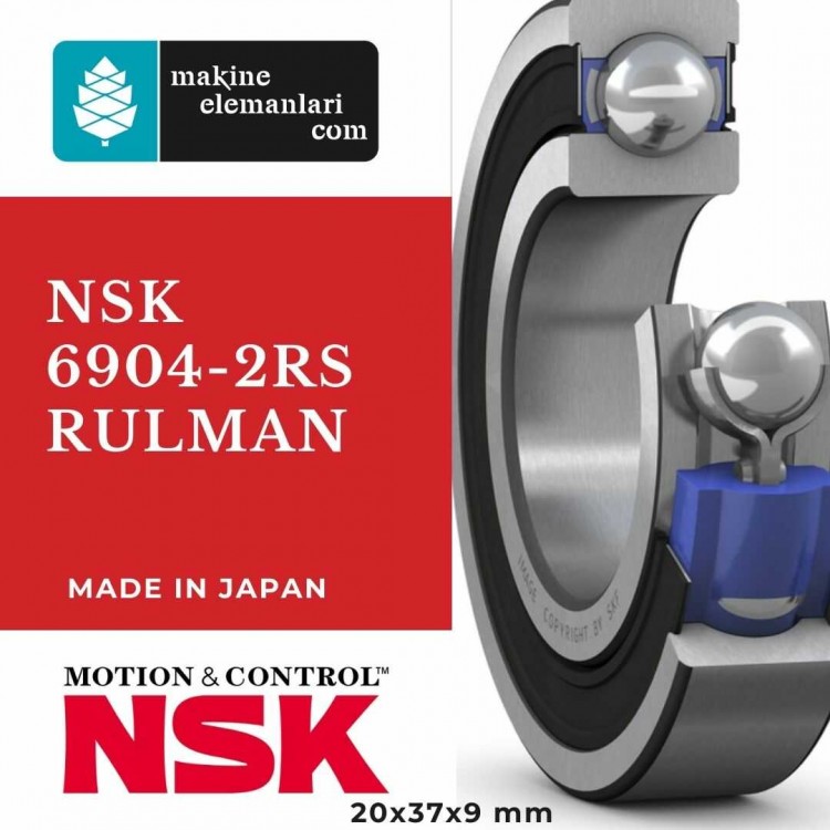 6904 2rs NSK Rulman - Plastik Kapak (20x37x9 - 20*37*9) (61904)