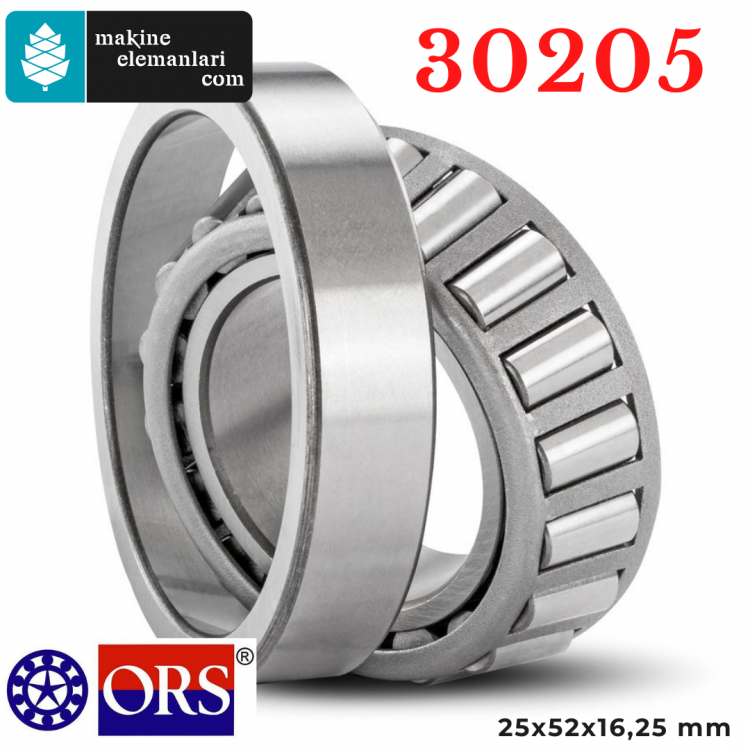 30205 Ors Konik Makaralı Rulman  25x52x16,25 mm 25*52*16,25 mm