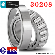30208 Ors Konik Makaralı Rulman  40x80x19,75 mm 40*80*19,75 mm