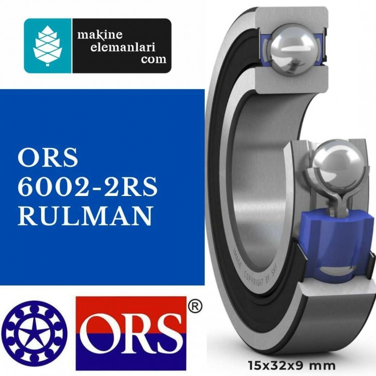 6002 2RS Ors Rulman 15x32x9 Plastik Kapak 15*32*9 mm