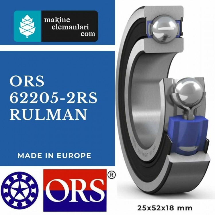 62205 2rs Ors Rulman 25x52x18 Plastik Kapak 25*52*18 mm