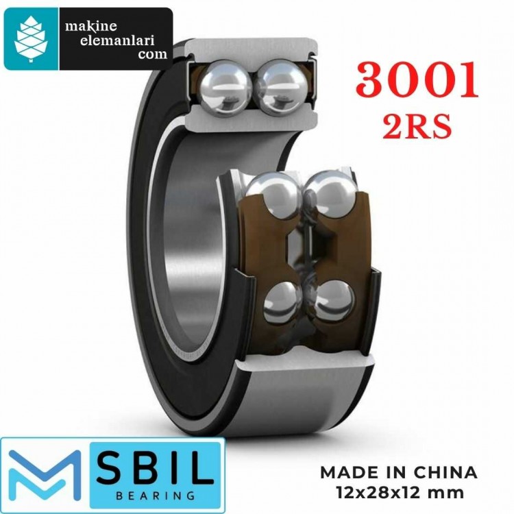 3001 2rs SBIL Rulman (Plastik Kapak) 12x28x12 - 12*28*12 mm