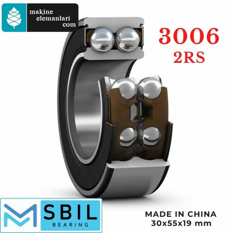 3006 2rs SBIL Rulman (Plastik Kapak) 30x55x19 - 30*55*19 mm