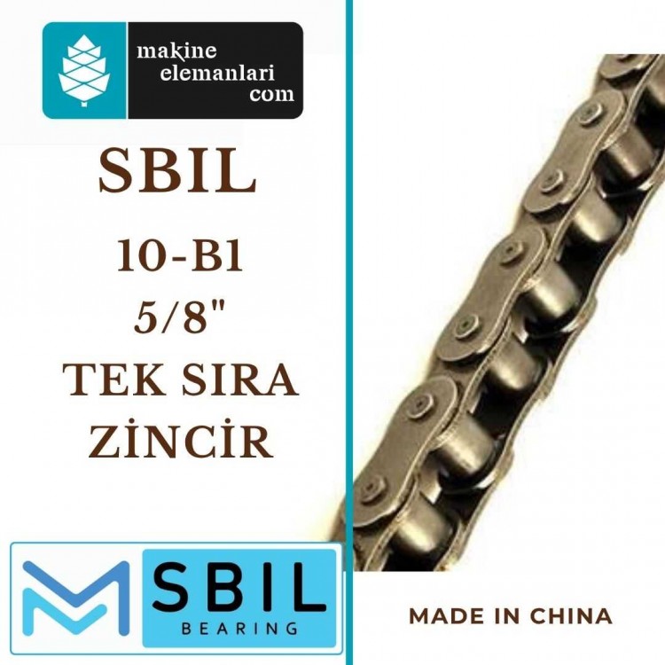 10 B1 (5/8" Tek Sıra) - SBIL MARKA ZİNCİR (10/B1) (1METRE)